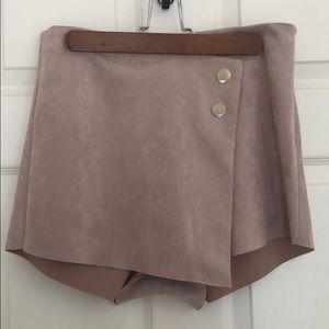 High waisted suede skort- NWOT